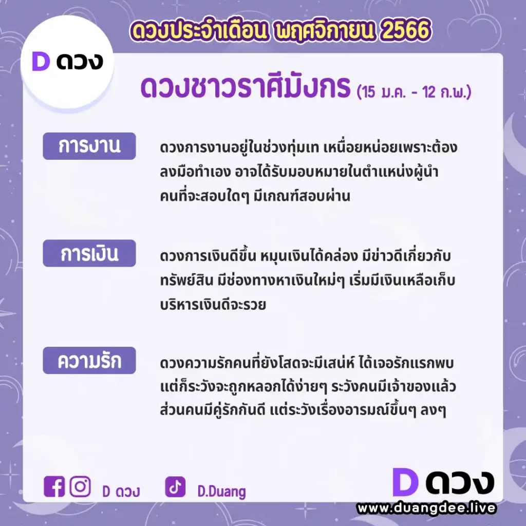 ดูดวงประจำเดือนตุลาคม 2566