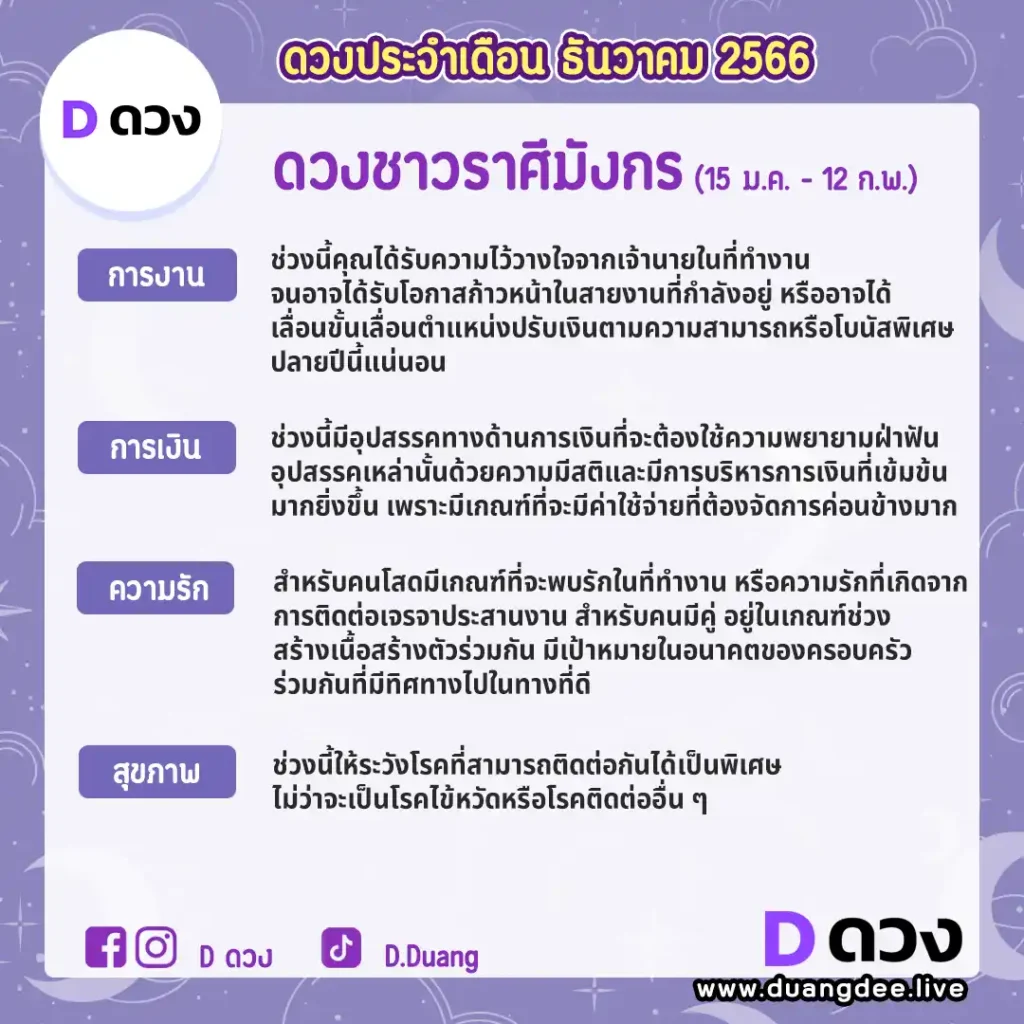 ดูดวงประจำเดือนตุลาคม 2566